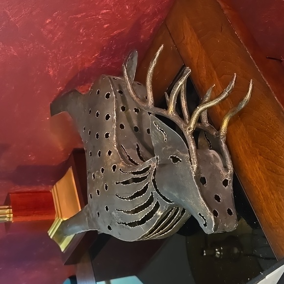 Metal Patio Votive Candle Holder Reindeer - Picture 7 of 8